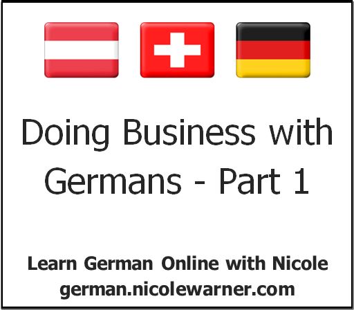 Doing Business with Germans Part 1