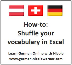 How to shuffle your vocabulary in Excel