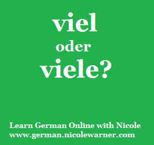 viel oder viele